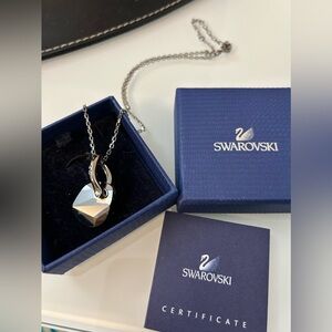 Swarovski black crystal necklace new in box